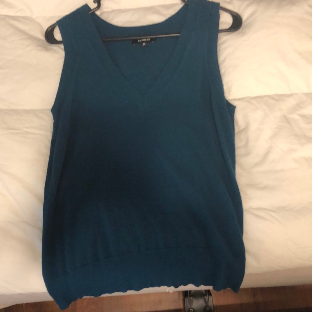 Cute sleeveless v neck sweater